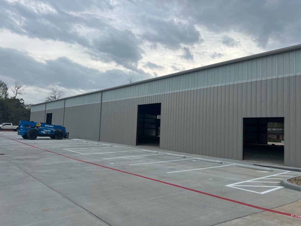 A commercial warehouse under construction